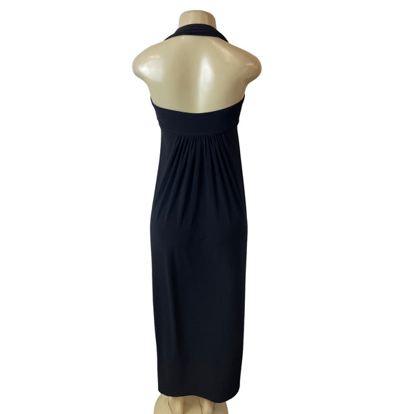 Kamalikulture Women's Black Halter Maxi Dress Size S