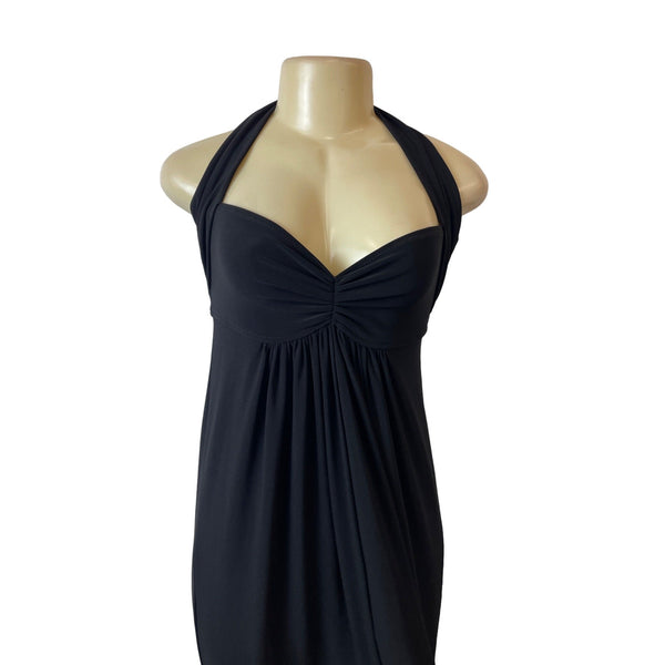 Kamalikulture Women's Black Halter Maxi Dress Size S