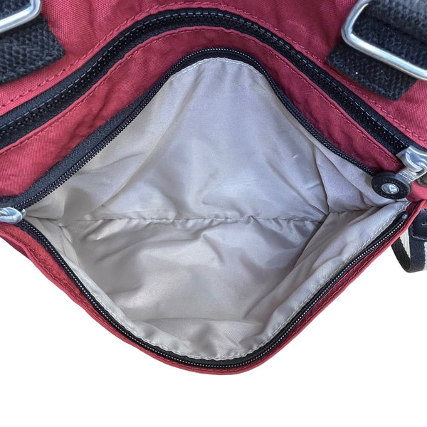 Kipling Women’s Red Nylon Adjustable Strap & Zip Closure Pockets Crossbody Bag