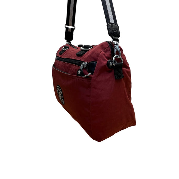 Kipling Women’s Red Nylon Adjustable Strap & Zip Closure Pockets Crossbody Bag