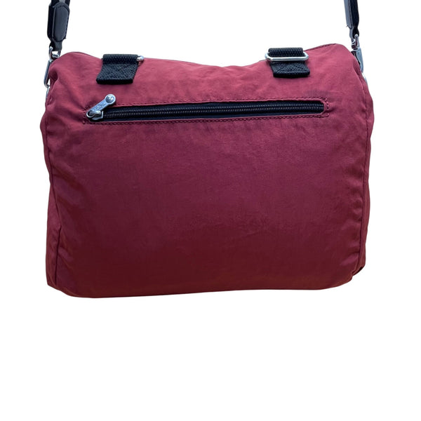 Kipling Women’s Red Nylon Adjustable Strap & Zip Closure Pockets Crossbody Bag