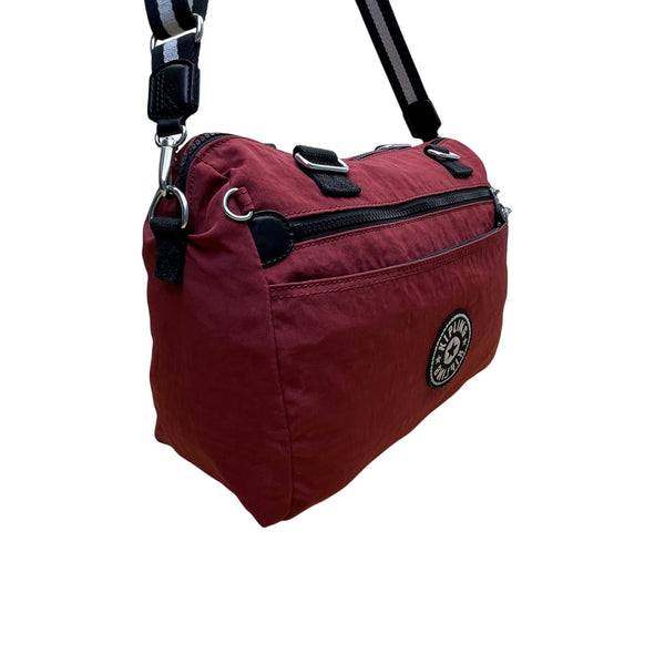 Kipling Women’s Red Nylon Adjustable Strap & Zip Closure Pockets Crossbody Bag