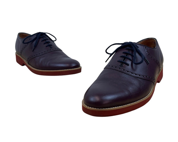 Vintage The Worthmore Men’s Burgundy Leather Lace Up Oxford Dress Shoes Size 9.5