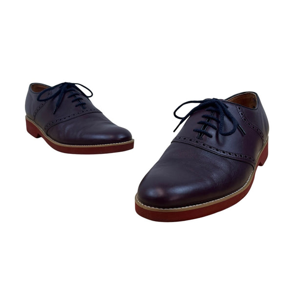 Vintage The Worthmore Men’s Burgundy Leather Lace Up Oxford Dress Shoes Size 9.5
