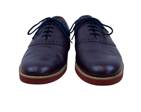 Vintage The Worthmore Men’s Burgundy Leather Lace Up Oxford Dress Shoes Size 9.5
