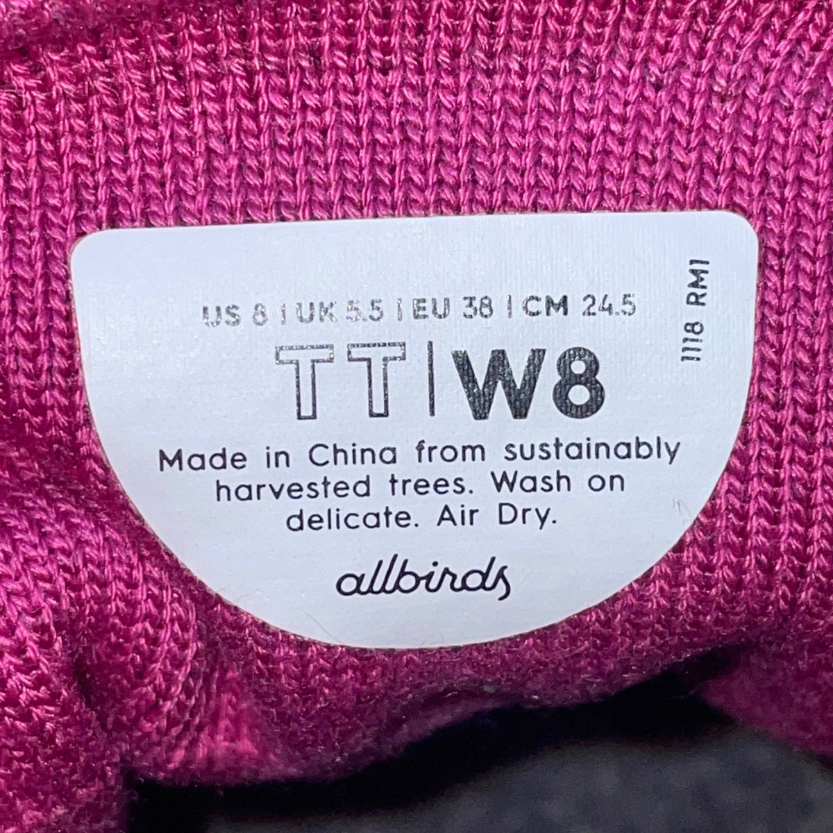 Allbirds Women’s Magenta Mesh Lightweight High-Top  Casual Sneakers Size W8