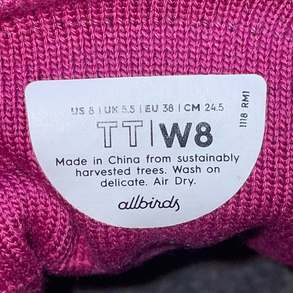 Allbirds Women’s Magenta Mesh Lightweight High-Top  Casual Sneakers Size W8