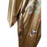 Vintage Tianshuia Japanese Kimono Robe With Elegant Crane Sz 175-180