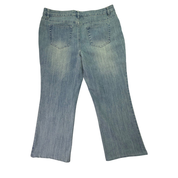 Boston Proper Women’s Blue Embellished Jeans Stylish & Comfortable Size 16