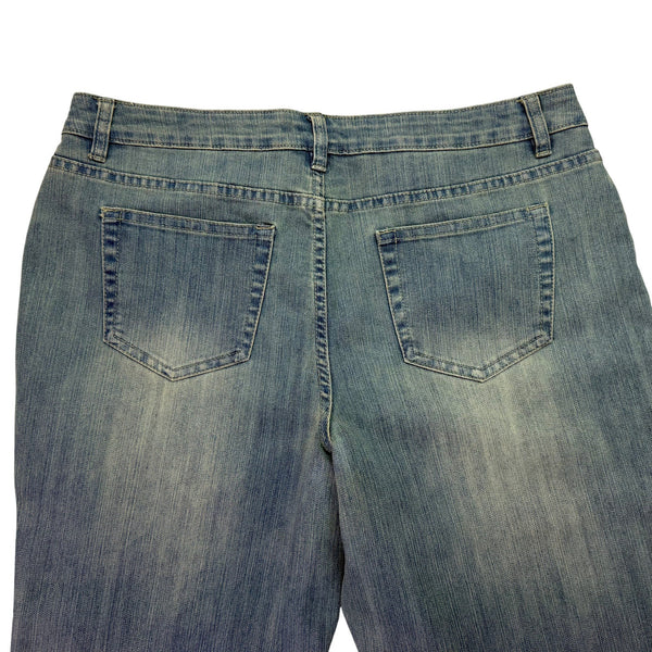 Boston Proper Women’s Blue Embellished Jeans Stylish & Comfortable Size 16