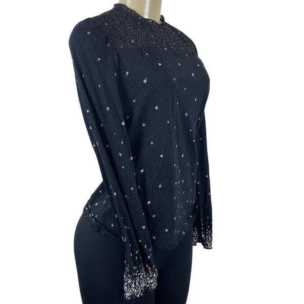 Lucky Brand Women's Black Blouse Size XS