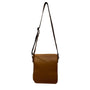 Latico Unisex Brown Leather Adjustable Strap Spacious Interior Crossbody Bag