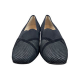 Hassia Womens Black & Silver Pattern Evelyn-J Block Heel Dress Shoes Size 7