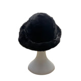 Vintage Erlebacher Black Mink Fur Hat
