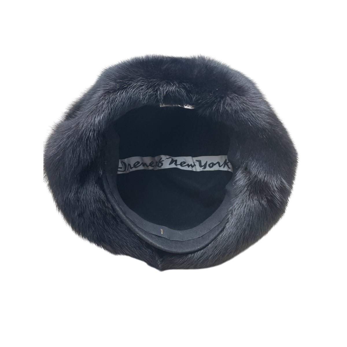 Vintage Erlebacher Black Mink Fur Hat