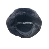 Vintage Erlebacher Black Mink Fur Hat