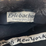 Vintage Erlebacher Black Mink Fur Hat