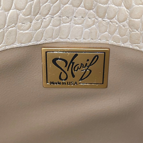 Sharif Women’s Gold Leather Butterfly Design Shoulder Clutch Size S