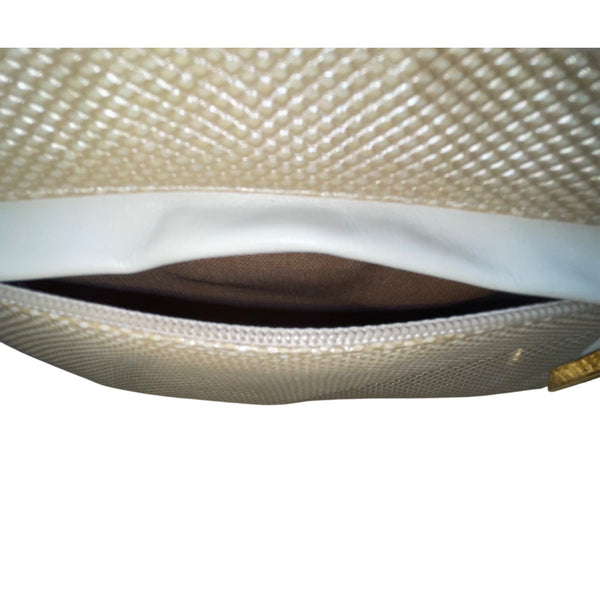 Sharif Women’s Gold Leather Butterfly Design Shoulder Clutch Size S