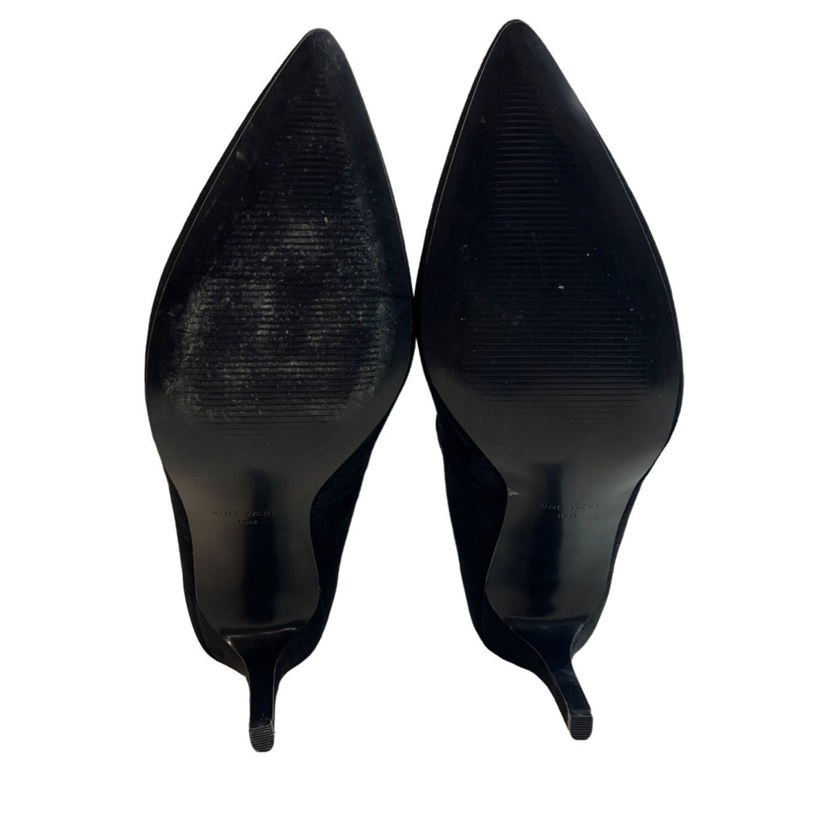 Nine West Women's Black Suede With Rhinestones Velvet Pumps Sz 10M