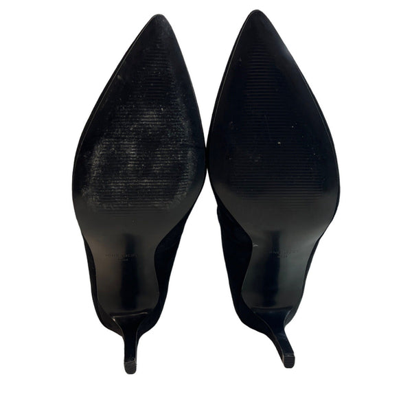 Nine West Women's Black Suede With Rhinestones Velvet Pumps Sz 10M