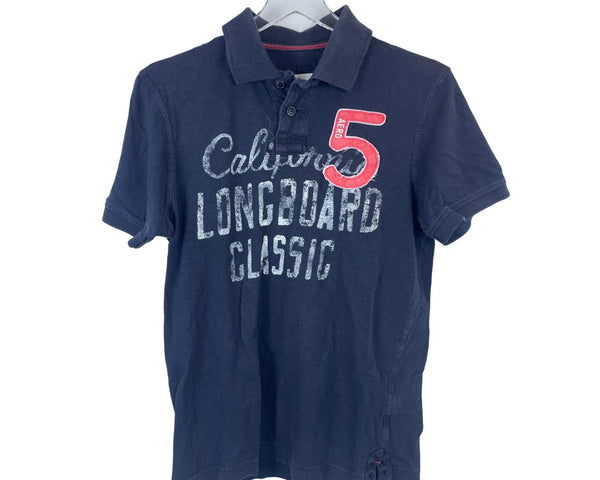 Aeropostale Mens Navy Cotton California Longboard Classic Polo Shirt Size M