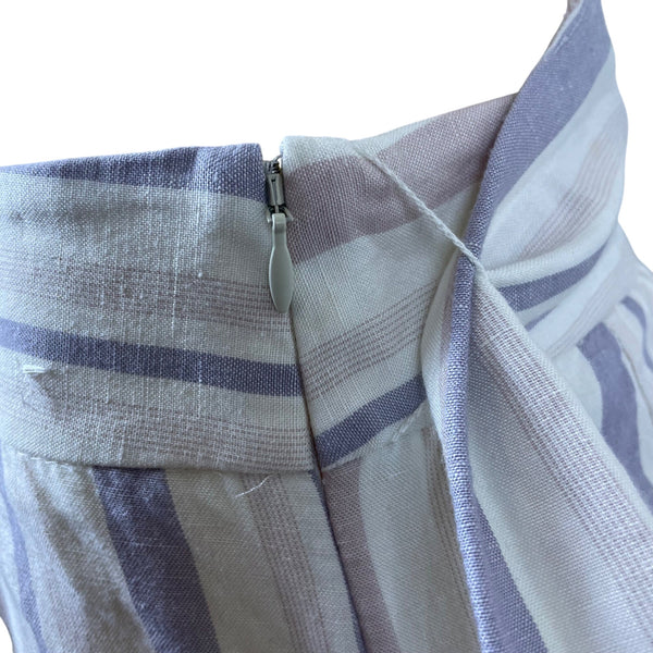 Express Women's Light Purple Striped High-Waisted Paper Bag Shorts Size 6