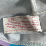 Ninety-Nine Blue Multicolor pattern Ruched Front Cutout One-Piece Swimsuit Sz L