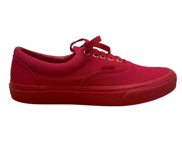 Vans Unisex Red Canvas Authentic Low-Top Casual Shoes Size M8 W9.5
