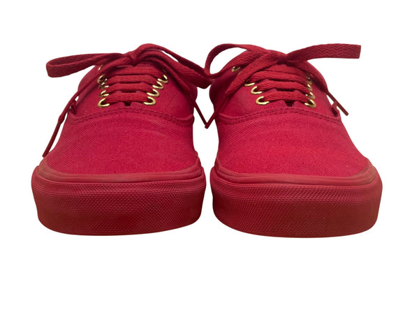 Vans Unisex Red Canvas Authentic Low-Top Casual Shoes Size M8 W9.5