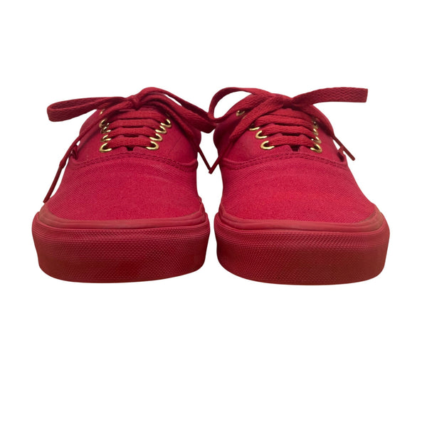 Vans Unisex Red Canvas Authentic Low-Top Casual Shoes Size M8 W9.5