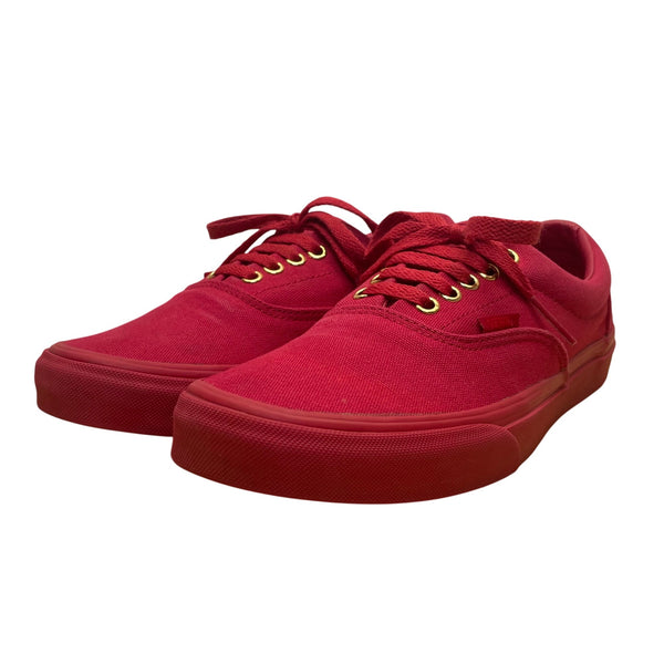 Vans Unisex Red Canvas Authentic Low-Top Casual Shoes Size M8 W9.5
