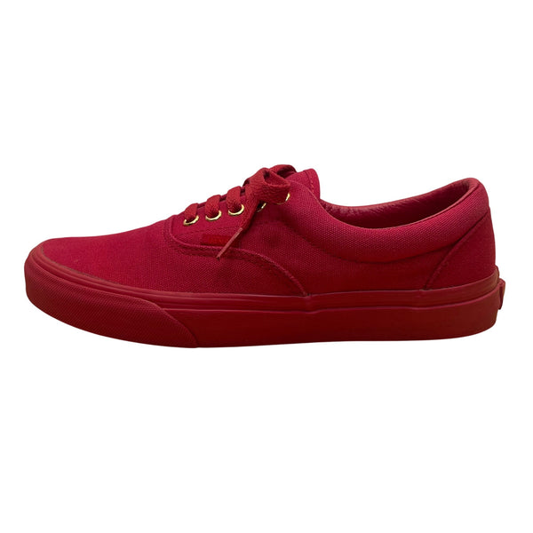 Vans Unisex Red Canvas Authentic Low-Top Casual Shoes Size M8 W9.5