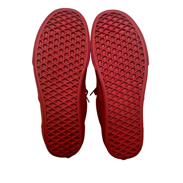 Vans Unisex Red Canvas Authentic Low-Top Casual Shoes Size M8 W9.5