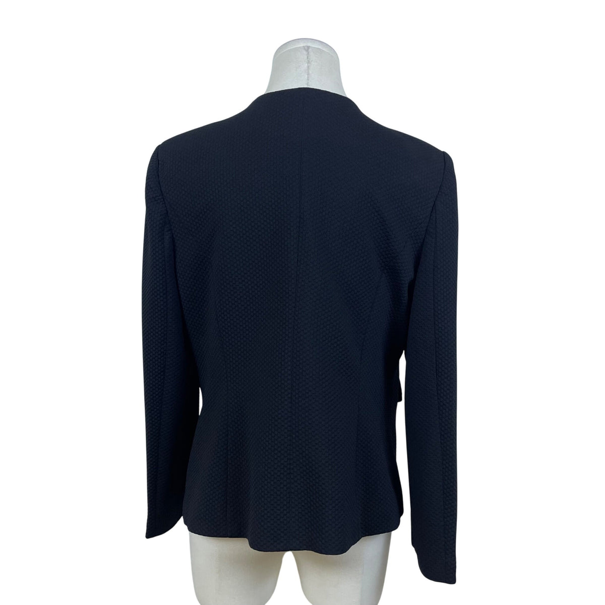 GianyiFushi Womens Black Textured Blazer Beaded Detail Single Button Sz XXL