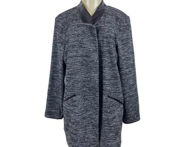 Apt.9 Women's Heathered Grey Thigh Length Relaxed Fit Coat Sz XL - NWT