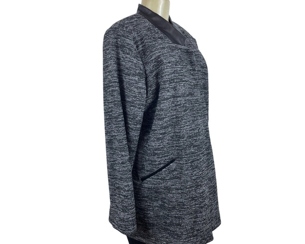Apt.9 Women's Heathered Grey Thigh Length Relaxed Fit Coat Sz XL - NWT