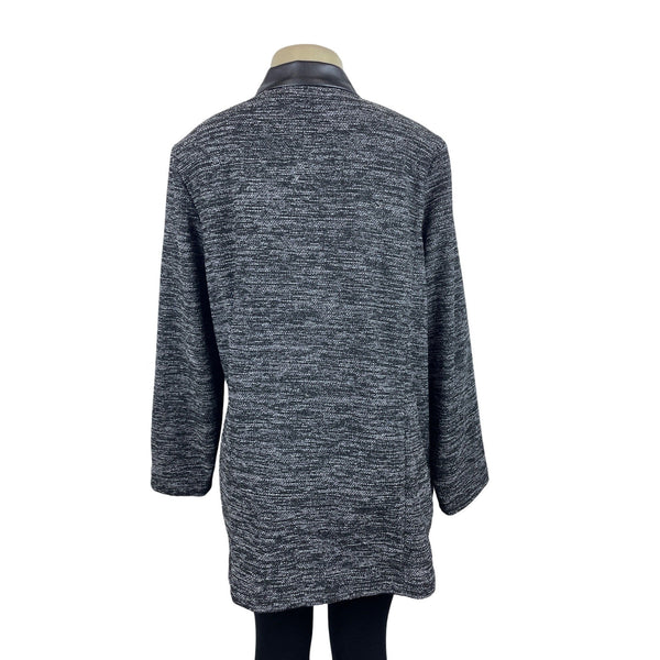 Apt.9 Women's Heathered Grey Thigh Length  Relaxed Fit Coat Sz XL - NWT