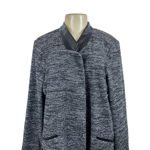 Apt.9 Women's Heathered Grey Thigh Length  Relaxed Fit Coat Sz XL - NWT