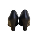 Naturalizer Women’s Black Leather Slip On Hydie Wedge Pumps Size 8.5M