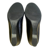 Naturalizer Women’s Black Leather Slip On Hydie Wedge Pumps Size 8.5M