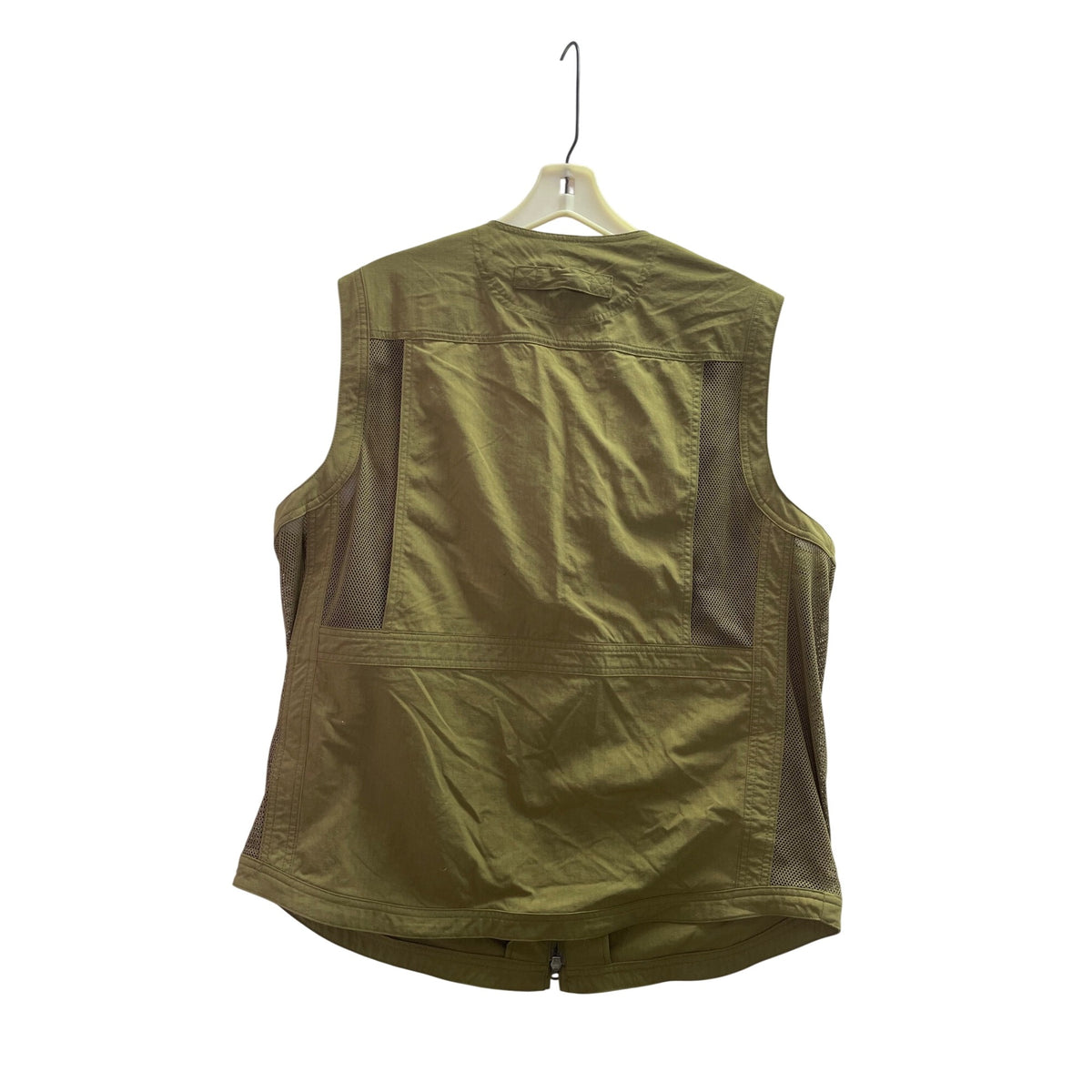 Duluth Trading Mens Olive Cotton Utility Mesh Vest Size XL Outdoor Wear Durable