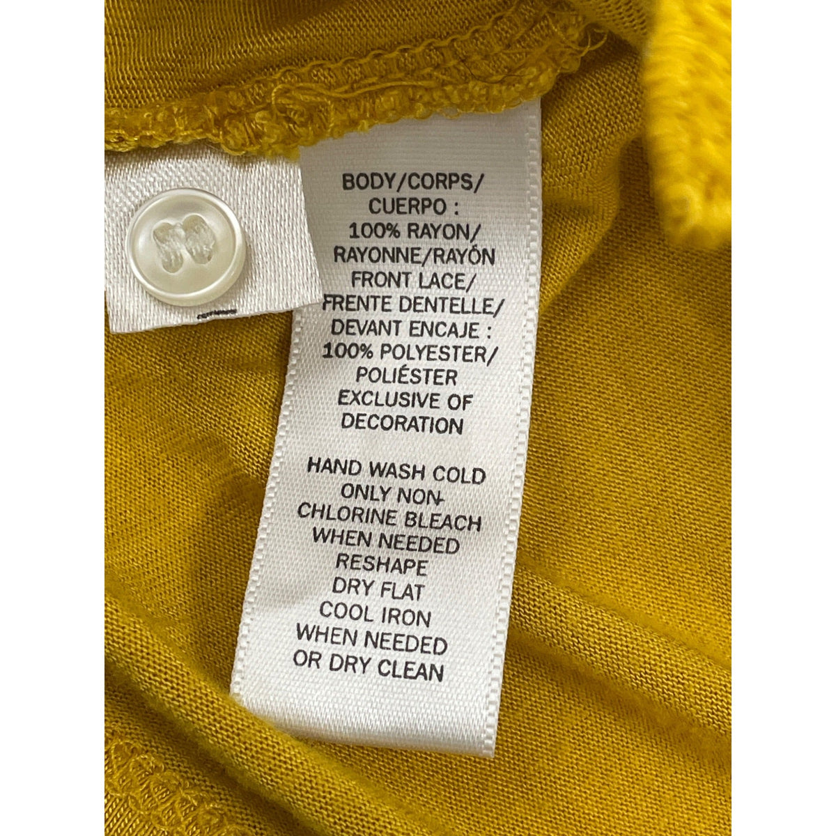 Ann Taylor Loft Yellow Sleeveless Crochet Floral Paneled Tank Top Womens Size S