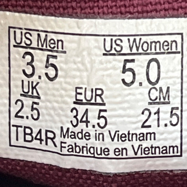 Vans Red Wine Low Pro Skate Shoes Sz Men 3.5 Women 5