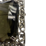 Sarah Coventry Vintage Silver Tone Smoky Rhinestone Accent Filigree Brooch
