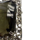 Sarah Coventry Vintage Silver Tone Smoky Rhinestone Accent Filigree Brooch