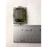 Sarah Coventry Vintage Silver Tone Smoky Rhinestone Accent Filigree Brooch