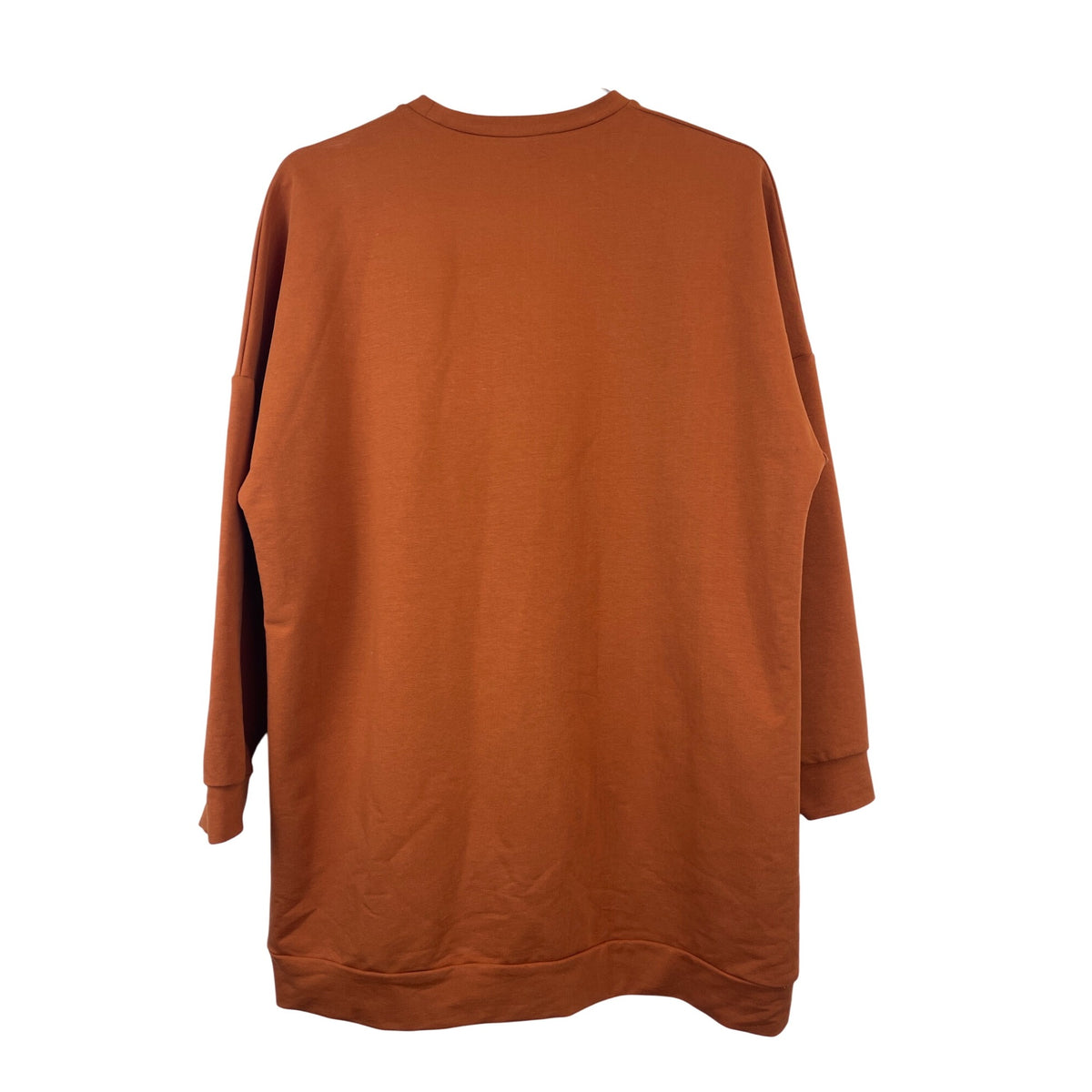 Titashe Womens Orange Cotton Graphic Sweatshirt "Strong Girl" Design Size 1