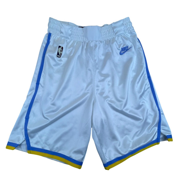Los Angeles Lakers Nike Mens White & Blue Basketball Shorts NBA Logo Size S/P
