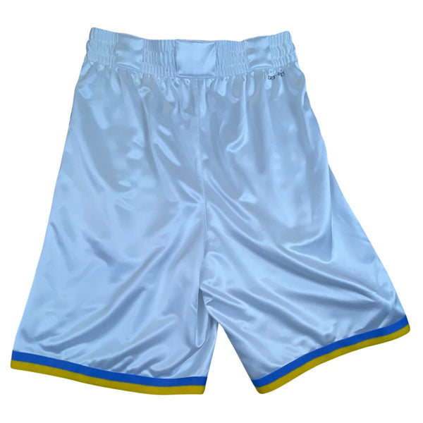 Los Angeles Lakers Nike Mens White & Blue Basketball Shorts NBA Logo Size S/P